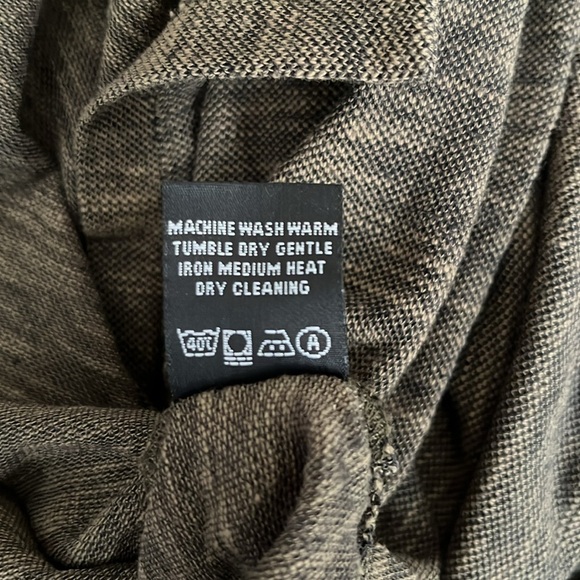 Matthildur Side Slit Variegated Tunic Top Green Brown Size L / XL - Picture 4 of 6